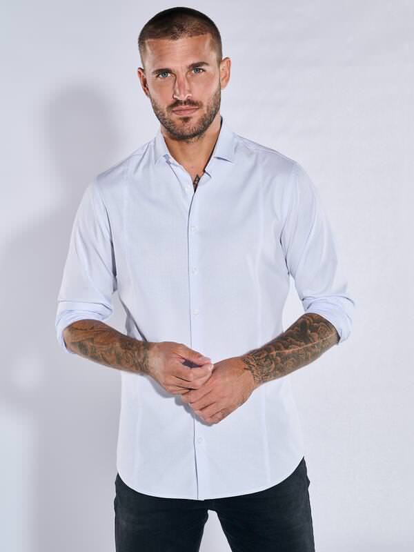 emilio adani Herren Langarm-Hemd "My Favorite" blau slim fit uni Haifisch emilio adani Herren Langarm-Hemd "My Favorite" blau slim fit uni Haifisch von emilio adani