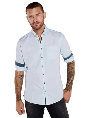 emilio adani Herren Langarm-Hemd Uni, 36120, Hellblau in Größe XXL von emilio adani