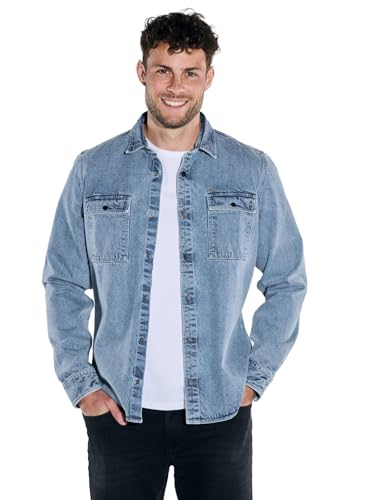 emilio adani Herren Langarm-Hemd Uni, 39202, Indigoblau in Größe 3XL von emilio adani