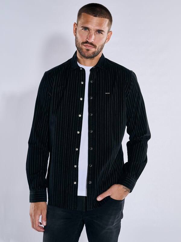 emilio adani Herren Langarm-Hemd gestreift Schwarz regular Button Under emilio adani Herren Langarm-Hemd gestreift Schwarz regular Button Under von emilio adani