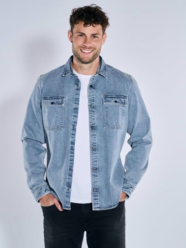 emilio adani Herren Langarm-Hemd uni Blau regular Kent-Kragen von emilio adani
