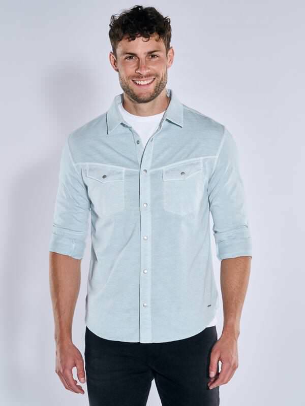 emilio adani Herren Langarm-Hemd uni Blau slim fit Kent-Kragen von emilio adani