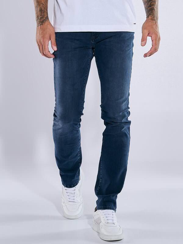 emilio adani Herren Modische Superstretch Denim Blau slim fit uni von emilio adani