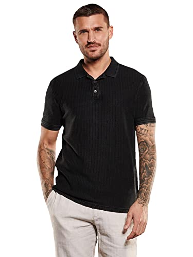 emilio adani Herren Herren Polo-Shirt aus Baumwolle, 35104, 35104, Schwarz in Größe XXL von emilio adani