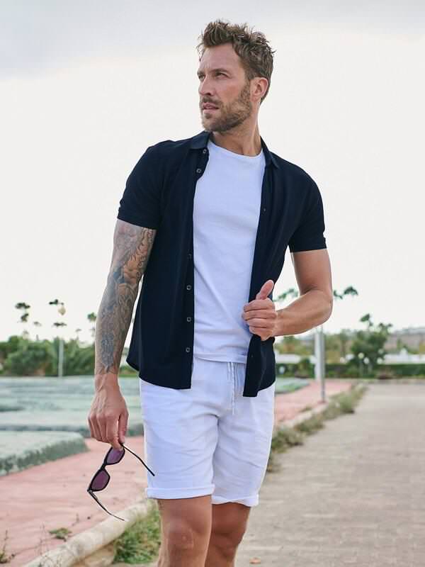 emilio adani Herren Polo-Shirt uni blau regular Knopfleiste emilio adani Herren Polo-Shirt uni blau regular Knopfleiste von emilio adani