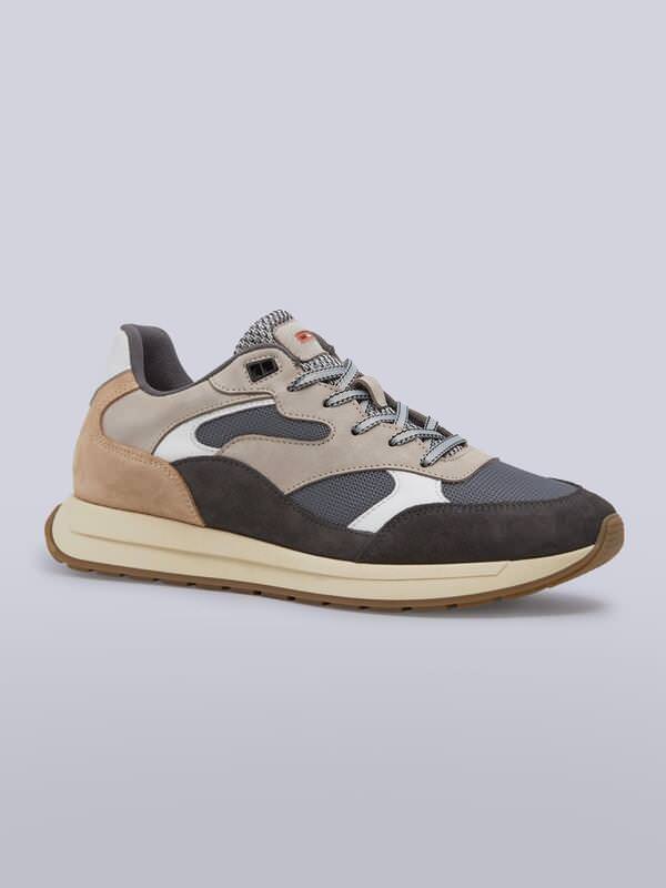 emilio adani Herren Sneaker atmungsaktiv Beige regular gemustert von emilio adani