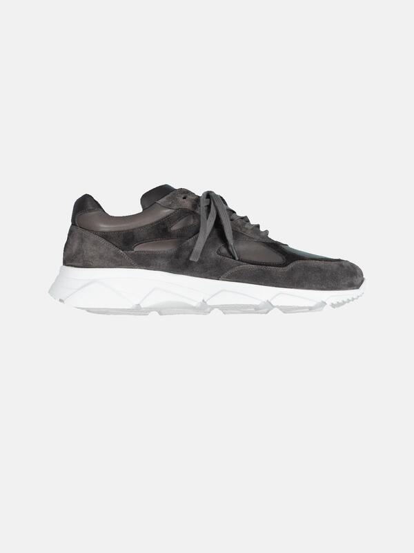 emilio adani Herren Sneaker aus Materialmix grau regular uni von emilio adani