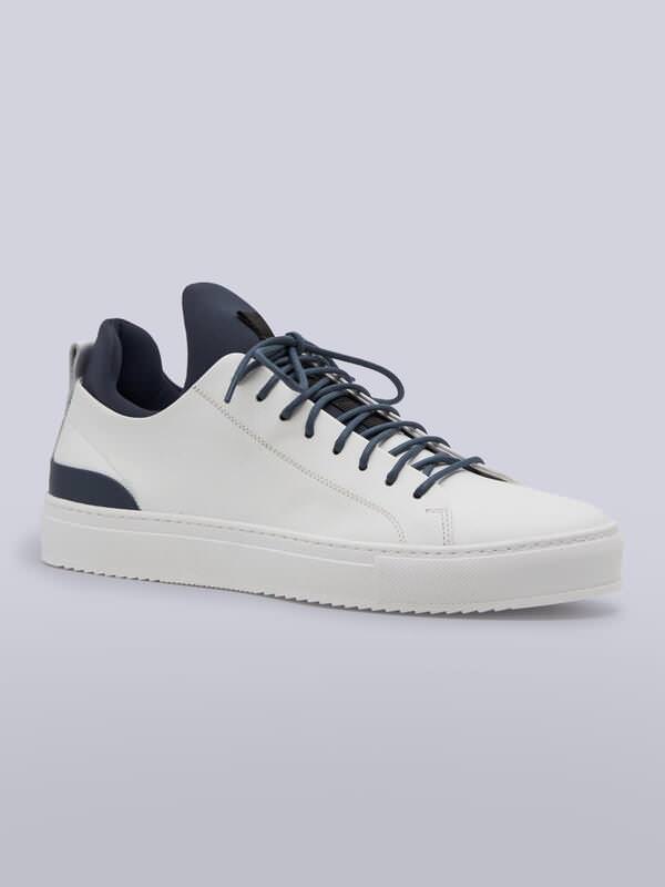 emilio adani Herren Sneaker aus Nubuk-Leder Weiß regular uni von emilio adani