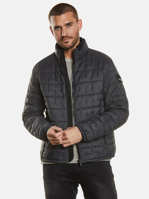 emilio adani Herren Steppjacke regular grau uni von emilio adani