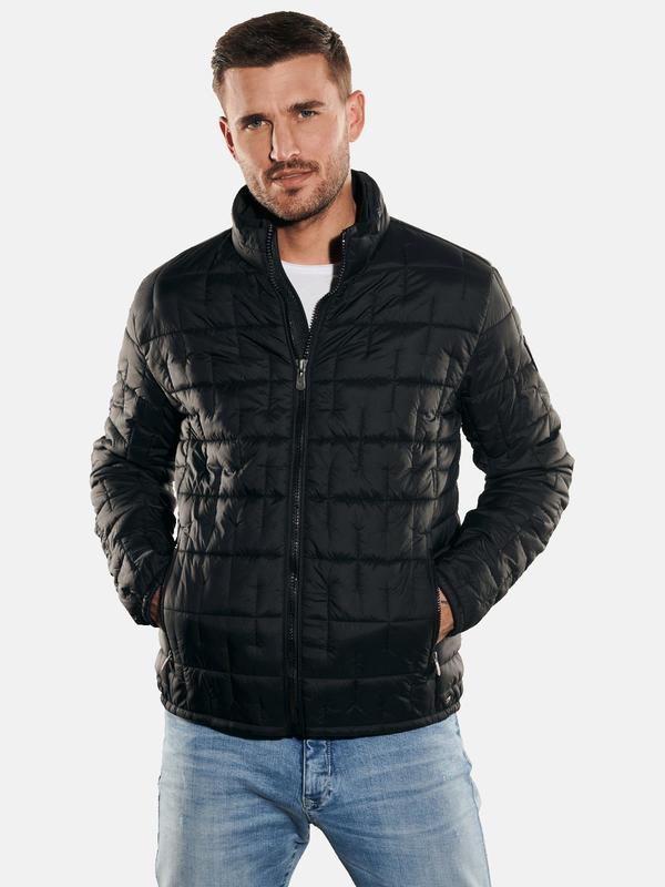 emilio adani Herren Steppjacke regular schwarz uni von emilio adani