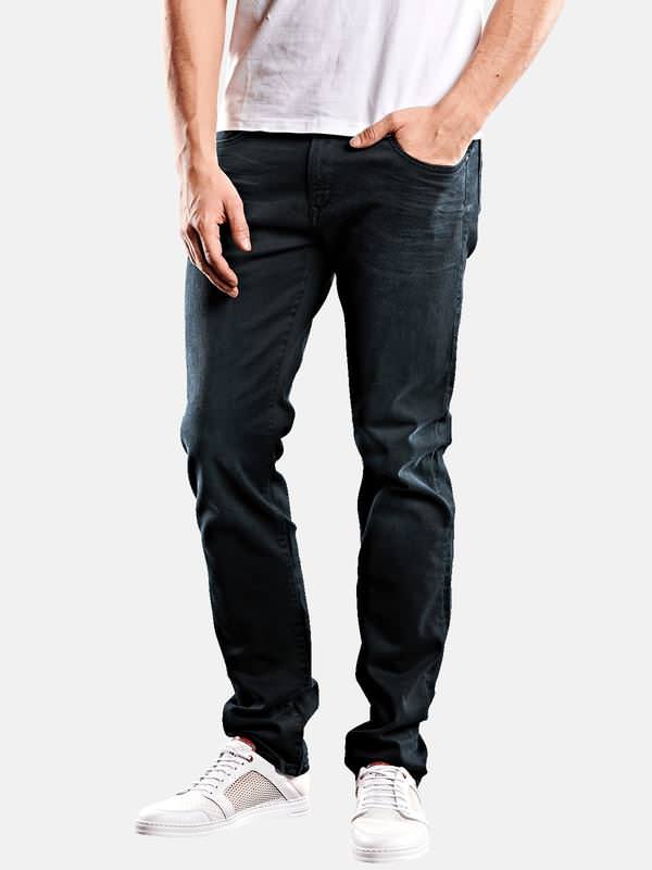 emilio adani Herren Super-Stretch Jeans Blau slim fit uni von emilio adani