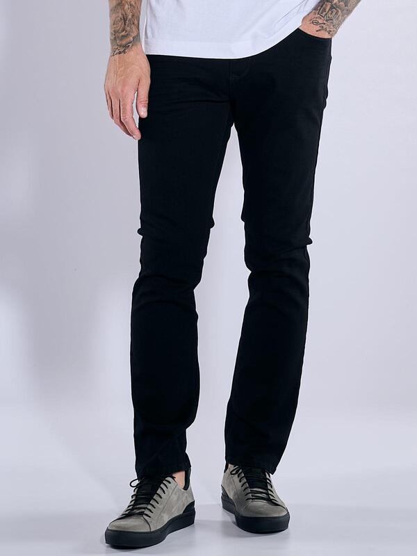 emilio adani Herren Super-Stretch-Jeans regular Schwarz uni von emilio adani