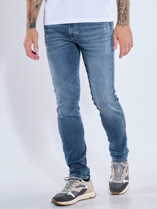 emilio adani Herren Super-Stretch-Jeans slim fit Blau uni von emilio adani