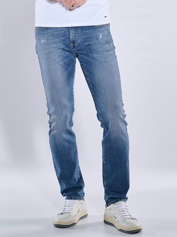 emilio adani Herren Super-Stretch-Jeans slim fit Blau uni von emilio adani