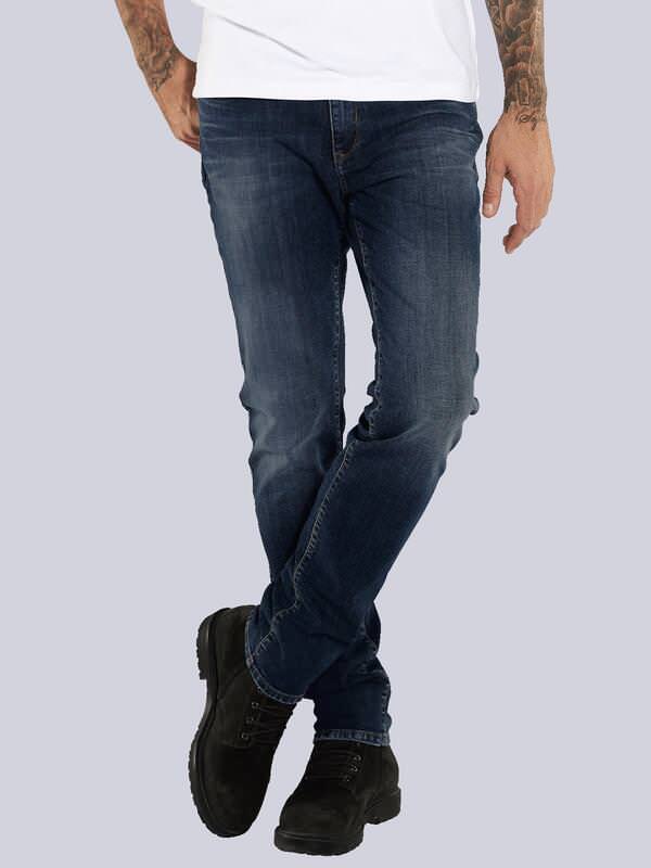 emilio adani Herren Super-Stretch-Jeans slim fit Blau uni von emilio adani