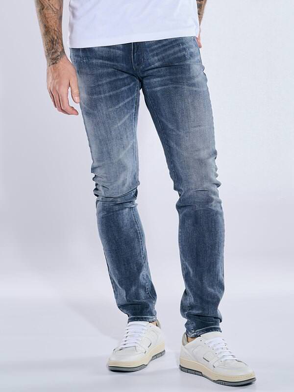 emilio adani Herren Super-Stretch-Jeans slim fit blau uni von emilio adani