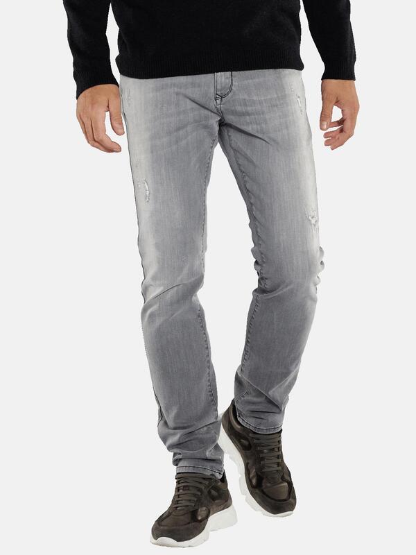 emilio adani Herren Super-Stretch-Jeans slim fit grau uni von emilio adani