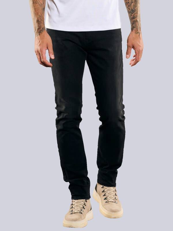 emilio adani Herren Superstretch-Jeans slim fit Schwarz uni von emilio adani