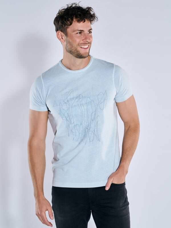 emilio adani Herren T-Shirt uni Blau slim fit Rundhals emilio adani Herren T-Shirt uni Blau slim fit Rundhals von emilio adani
