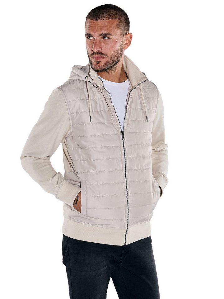 emilio adani Kapuzensweatjacke emilio adani Herren Sweatjacke mit Kapuze, Beige von emilio adani