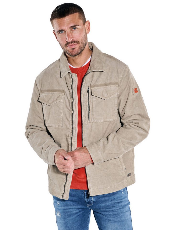 emilio adani Kurzjacke emilio adani Herren Jacke aus Feincord, Beige von emilio adani