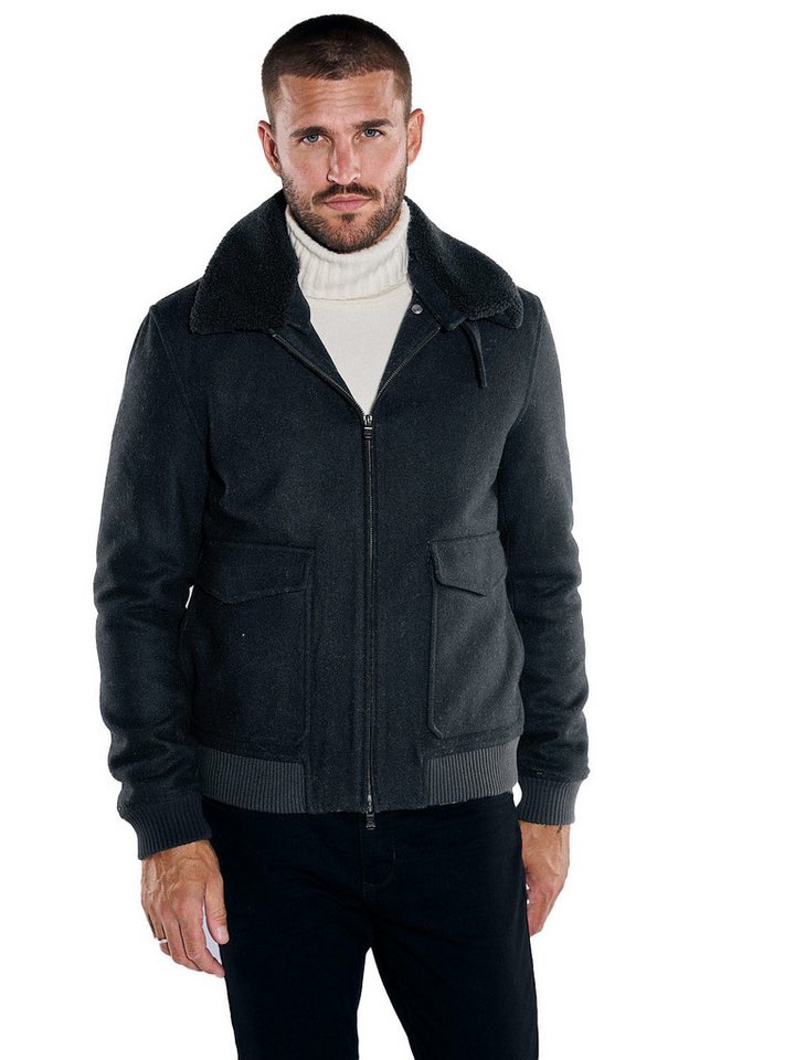 emilio adani Kurzjacke emilio adani Herren Blouson-Jacke slim fit, Schwarz von emilio adani