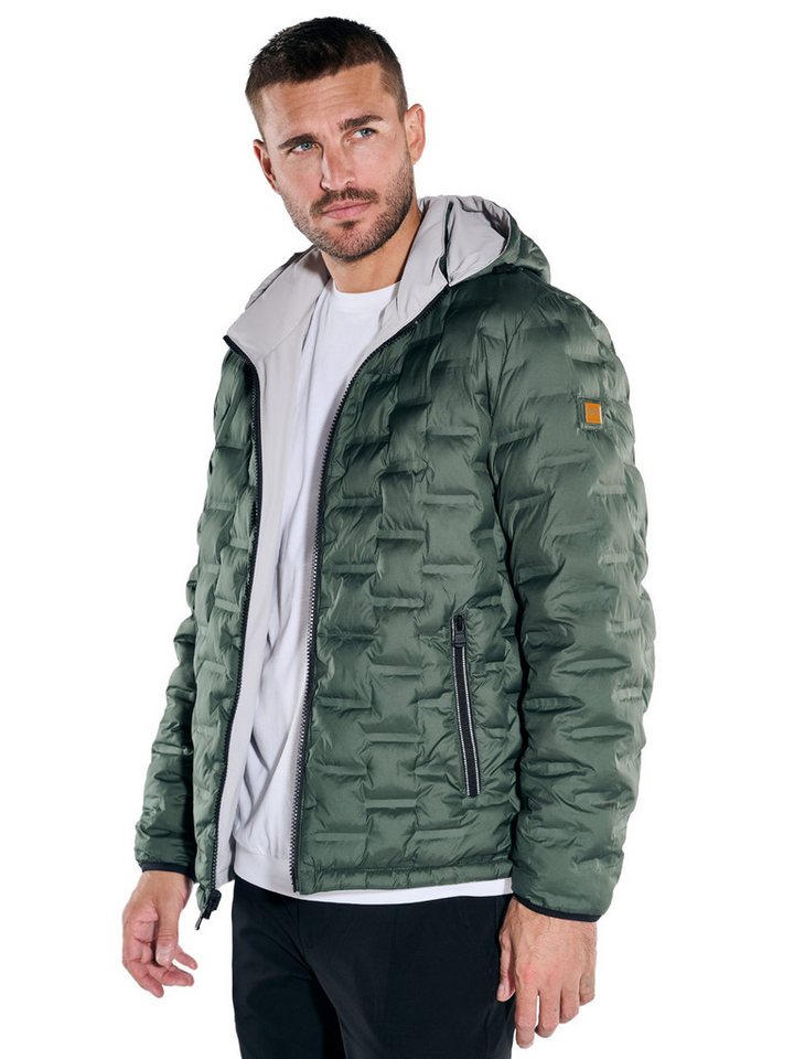 emilio adani Kurzjacke emilio adani Herren Wendejacke mit Kapuze, Silbergrau von emilio adani