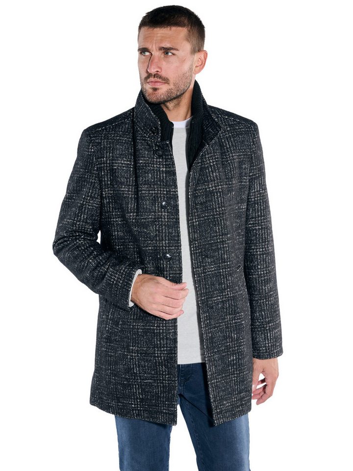 emilio adani Kurzmantel emilio adani Herren Mantel mit Glencheck Muster, Dunkelbraun von emilio adani