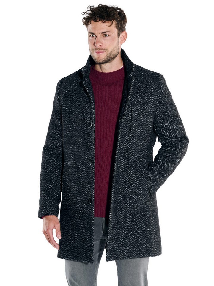 emilio adani Kurzmantel emilio adani Herren Mantel, Schwarz von emilio adani