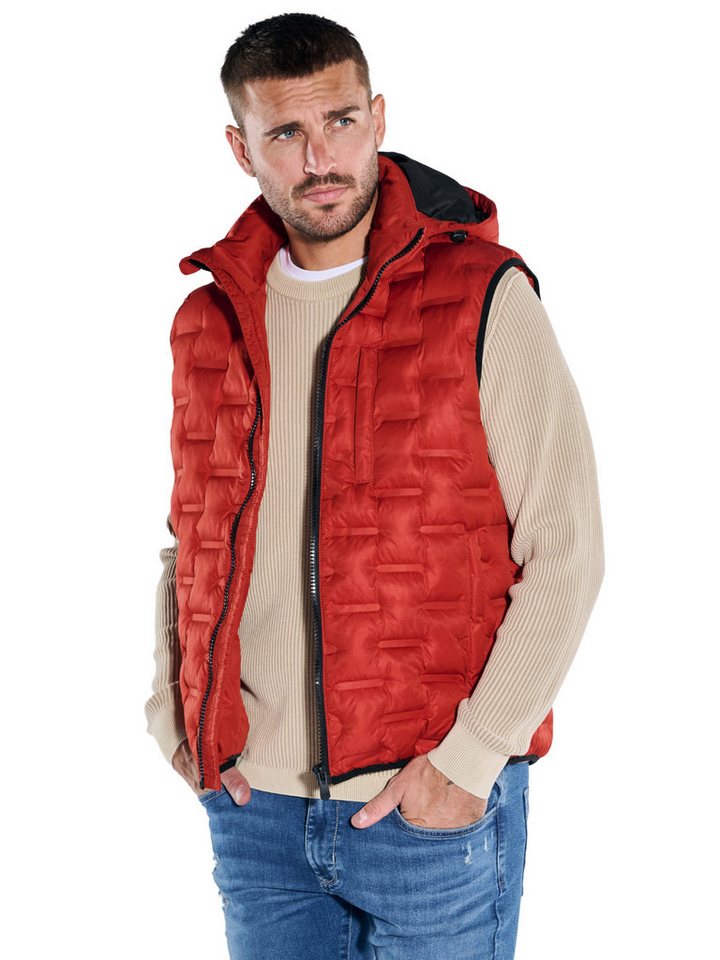 emilio adani Kurzweste emilio adani Herren Steppweste mit Sorona-Füllung, Rostorange von emilio adani