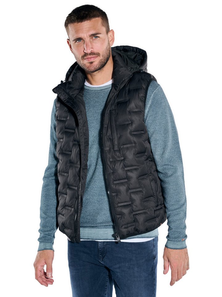 emilio adani Kurzweste emilio adani Herren Steppweste mit Sorona-Füllung, Schwarz von emilio adani