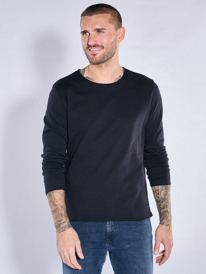 emilio adani Langarm-Poloshirt emilio adani Herren Poloshirt langarm, Saphirblau von emilio adani