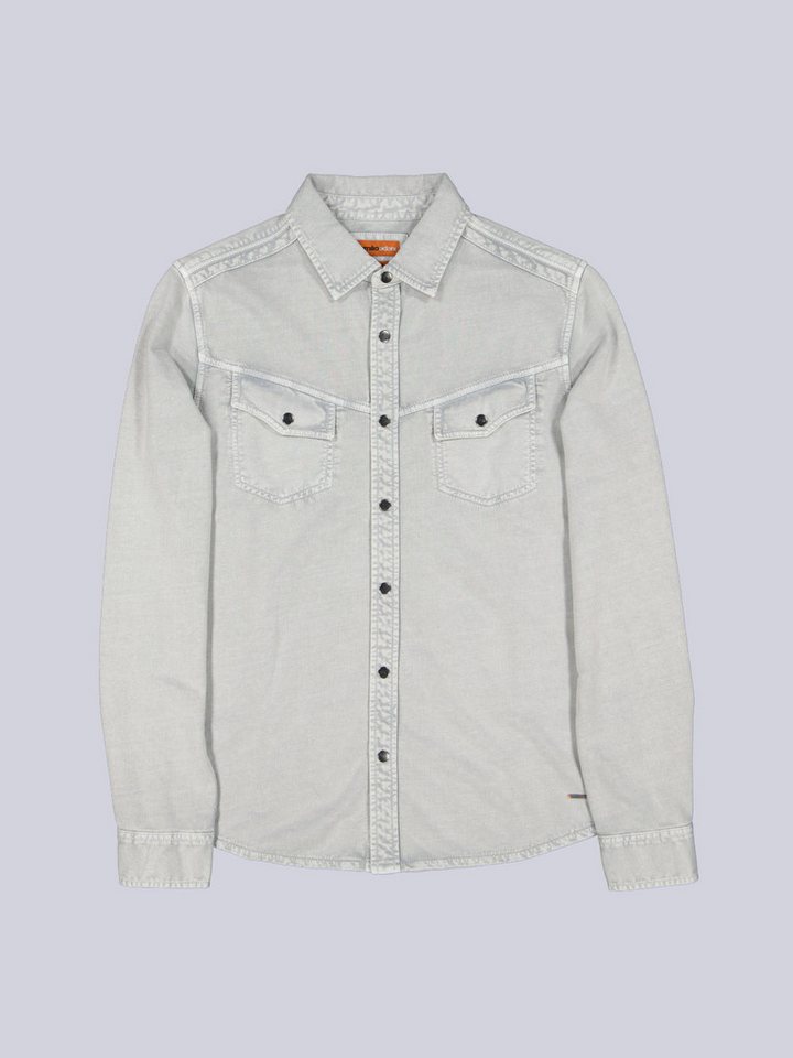 emilio adani Langarm-Poloshirt emilio adani Herren Poloshirt langarm, Silbergrau von emilio adani