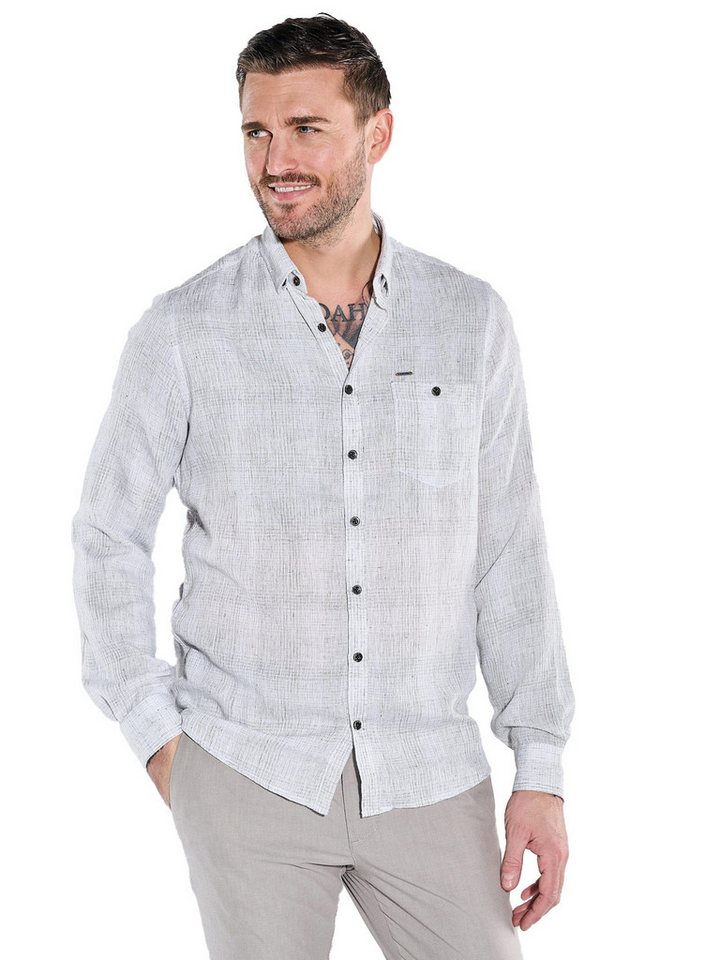 emilio adani Langarmhemd emilio adani Herren Langarm-Hemd kariert, Oliv von emilio adani