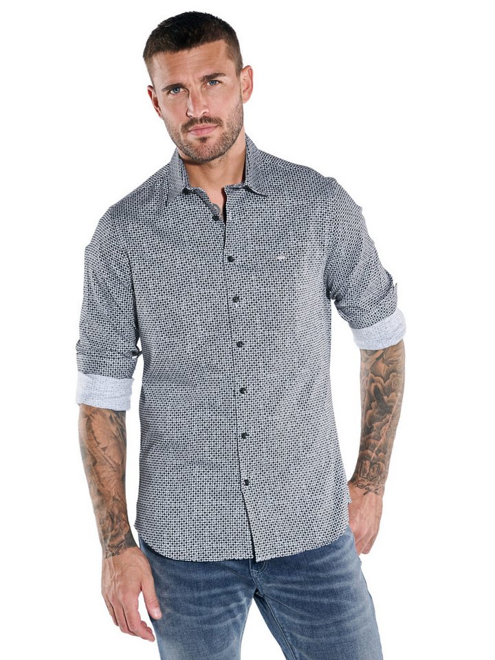 emilio adani Langarmhemd emilio adani Herren Langarm-Hemd aus Jersey, Schwarz von emilio adani