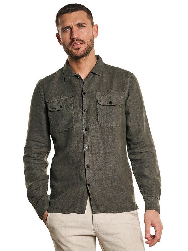 emilio adani Langarmhemd Langarm-Hemd im Overshirt Design von emilio adani