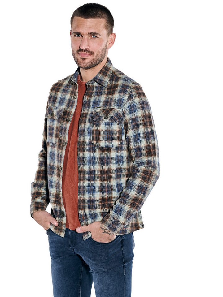 emilio adani Langarmhemd emilio adani Herren Langarm-Hemd kariert, Hellgruen von emilio adani