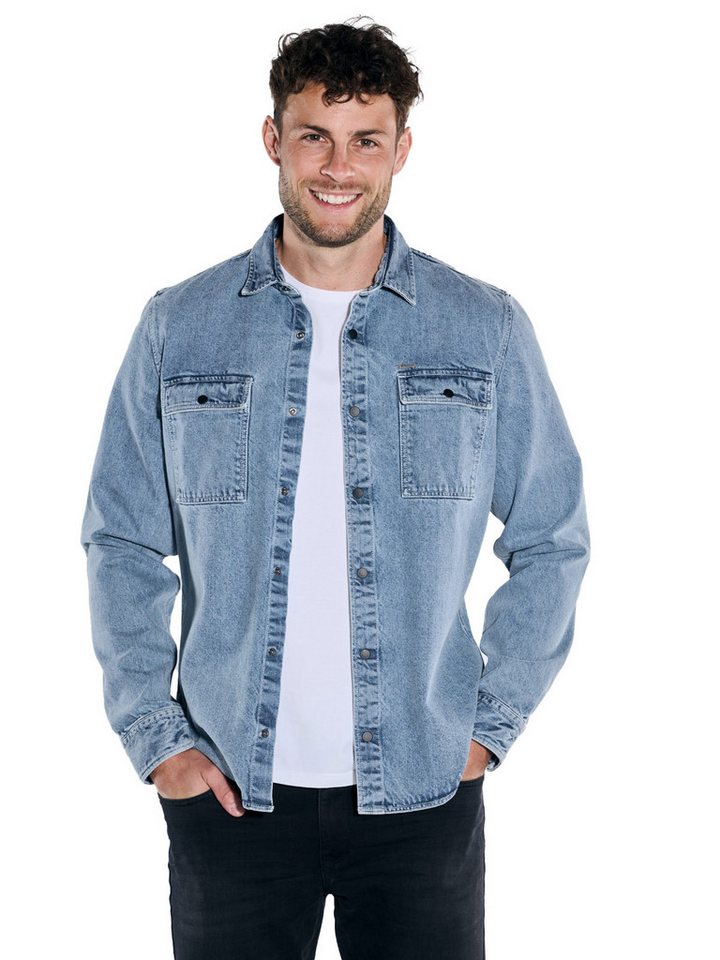 emilio adani Langarmhemd emilio adani Herren Langarm-Hemd uni, Indigoblau von emilio adani