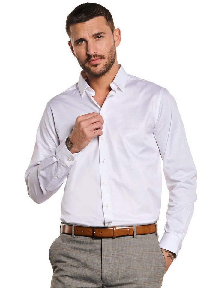 emilio adani Langarmhemd emilio adani Herren Hemd "My Favorite", Reinweiss von emilio adani