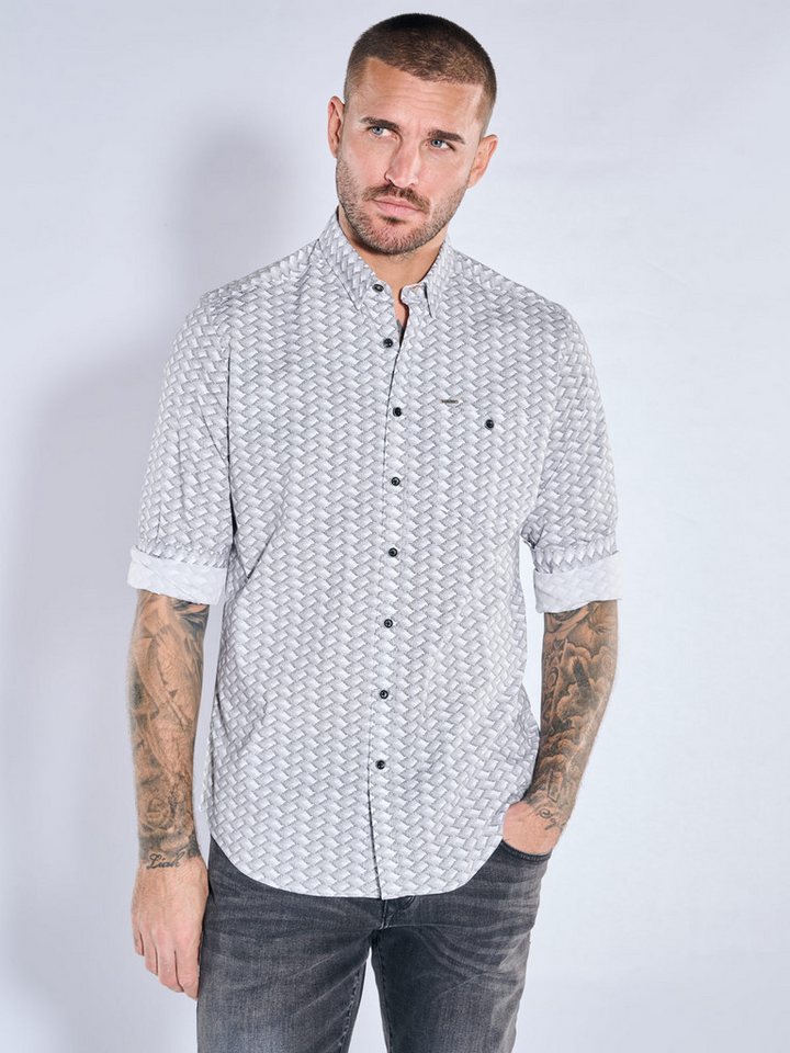 emilio adani Langarmhemd emilio adani Herren Hemd langarm, Grau von emilio adani