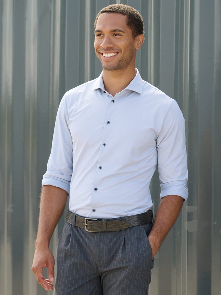 emilio adani Langarmhemd emilio adani Herren Hemd uni, Brilliantblau von emilio adani