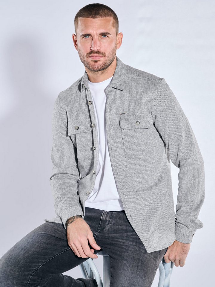 emilio adani Langarmhemd emilio adani Herren Hemd uni, Hellgrau von emilio adani