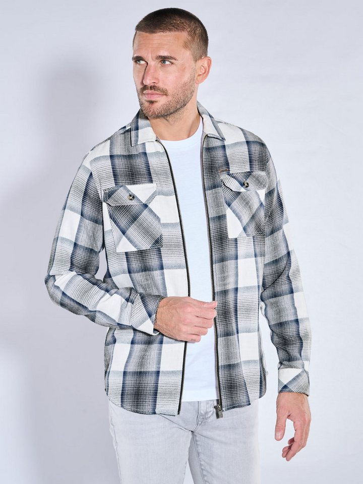 emilio adani Langarmhemd emilio adani Herren Karohemd, Saphirblau von emilio adani