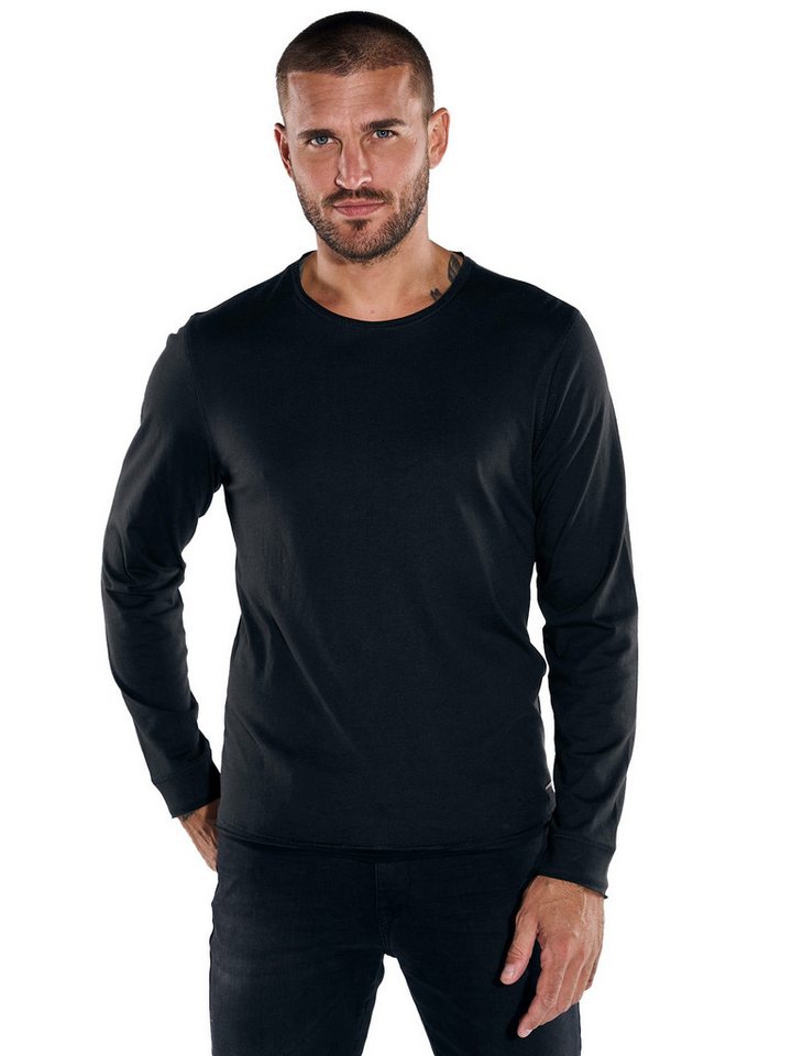emilio adani Langarmshirt emilio adani Herren Langarm-Shirt "My Favorite", Schwarz von emilio adani