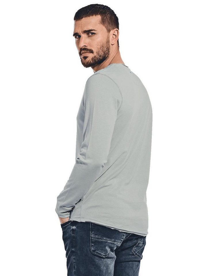 emilio adani Langarmshirt emilio adani Herren Langarmshirt "My Favorite", Hellgrau von emilio adani