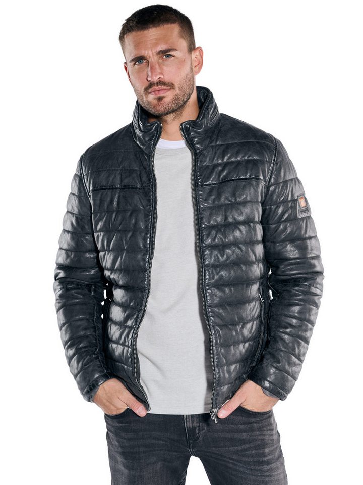 emilio adani Lederjacke emilio adani Herren Lederjacke, Schwarz von emilio adani