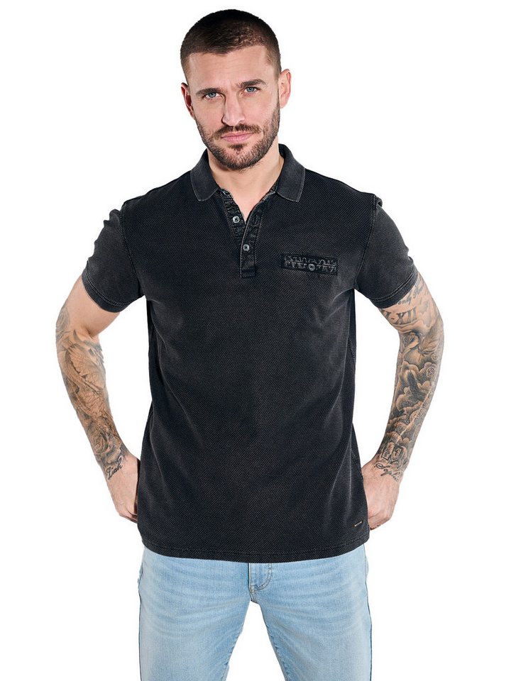 emilio adani Poloshirt Polo-Shirt strukturiert von emilio adani