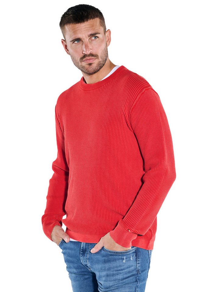 emilio adani Rundhalspullover Pullover strukturiert von emilio adani