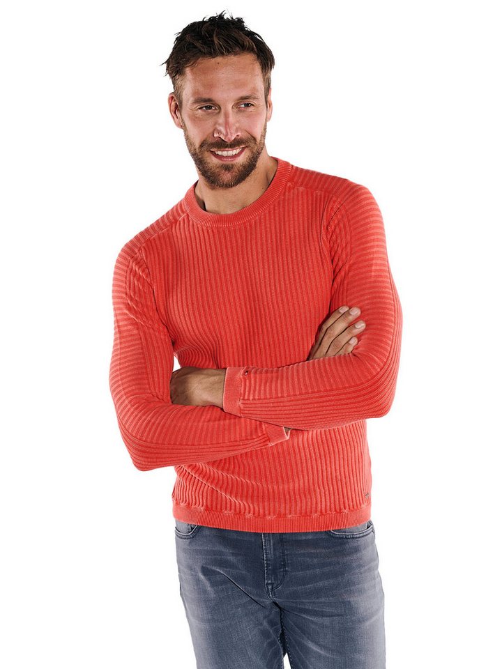 emilio adani Rundhalspullover Pullover strukturiert von emilio adani