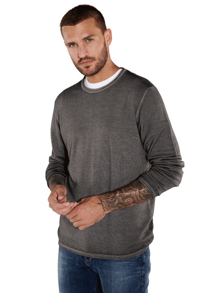 emilio adani Rundhalspullover Pullover uni von emilio adani